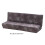 Klappsofa-Überzug, einfarbig, Futon-Überzug ohne Armlehnen, Polyester-Elastikgewebe, Komplettbezug 3
