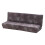 Klappsofa-Überzug, einfarbig, Futon-Überzug ohne Armlehnen, Polyester-Elastikgewebe, Komplettbezug 2