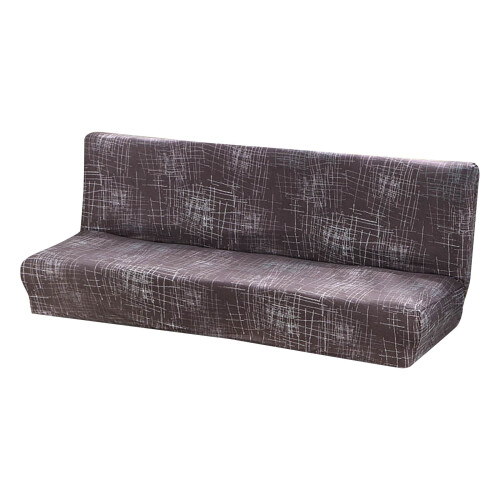 Klappsofa-Überzug, einfarbig, Futon-Überzug ohne Armlehnen, Polyester-Elastikgewebe, Komplettbezug 1