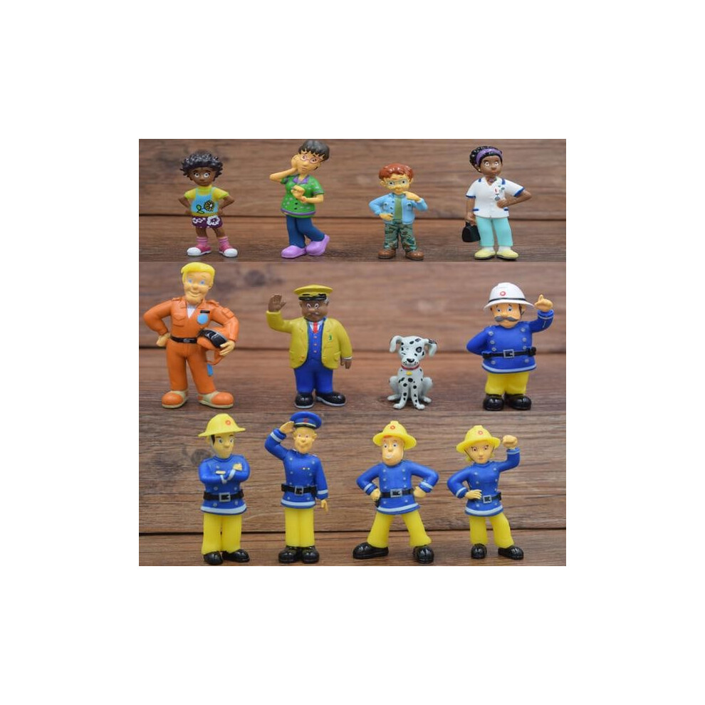 12pcs Fireman Sam Figures Christmas Gifts