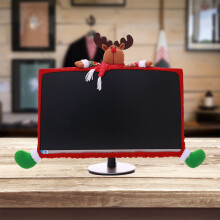 Kayannuo1Pack Julskärmsskydd - Elastiskt TV/Laptopskydd för juldekoration till hemmakontoret, kompatibelt med de flesta skärmar