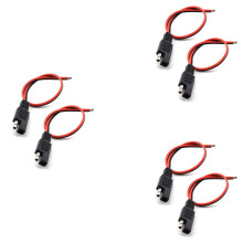 6 Pcs 18AWG SAE Extension Cable 2Pin SAE Quick Connector Disconnect Plug 10A Solar Battery Panel SAE Plug Wire 1Ft/30cm