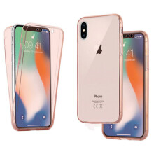 Kristálytok érintésérzékelőkkel (kétoldalas), iPhone XR-rel kompatibilis, rózsaszín