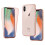 Capa Crystal com sensores de toque (dupla face) compatível com iPhone XR rosa 1