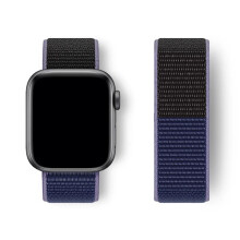 Bransoleta nylonowa kompatybilna z Apple Watch 40 mm 41 mm 42 mm 44 mm 45 mm 46 mm 49 mm Pasek iWatch do Series10 9SE7 6 5 4Ultra2, granatowy
