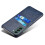 Capa de couro azul compatível com Samsung Galaxy S24 com compartimento para cartão 3