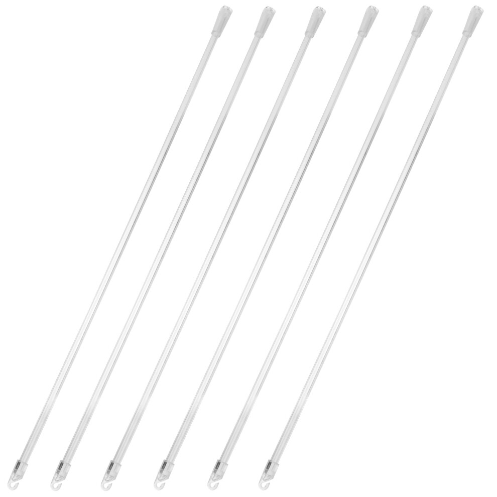 Eease 6Pcs Transparent Window Blind Wands Vertical Control Stick With Hook 9773935718357