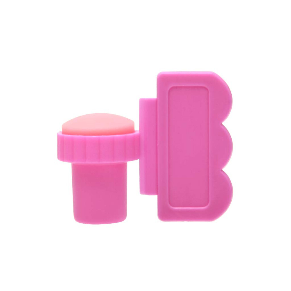 Pink Nail Art Stamping Kit With Plates Stamper And Scraper For Diy Manicure And Precise Pattern Transfer