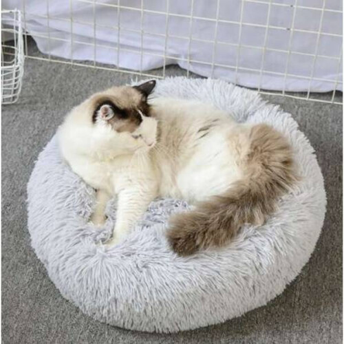 Kattbädd / Hundbädd - Sovplats för katter och hundar grå 1