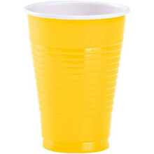 12-Unzen-Partybecher, gelb, robust, aus Kunststoff, BPA-frei