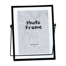 Cornice portafoto con fiori secchi, decorazione fai da te in vetro e metallo, compatibile con decorazioni per la casa e la scrivania, idea regalo,