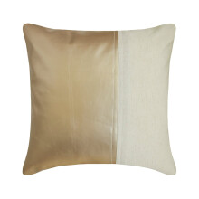 Copri federe Euro Shams 26x26 pollici, in similpelle color oro antico con motivo patchwork, compatibili con l'arredamento europeo - Better Half