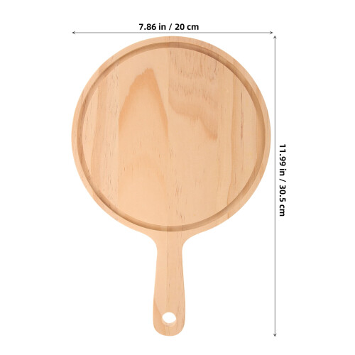 Plateau à pizza et fromage en bois avec poignée 2