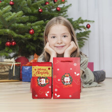 Conjunto de 2 Caixas de Presente Surpresa de Natal - Envelope Vermelho Explosivo para Dinheiro, Aniversário, Presente Romântico e Saltitante -