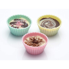 Forma para Mini Muffins - Formas de Silicone Reutilizáveis para Cupcakes, Pacote com 12 - Conjunto de Formas Pequenas Antiaderentes para Bolo
