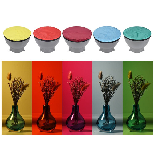 Fototuch-Set, 180 mm Studio5 7 180 mm Studiotuch-Set7Studio5Farben/Set Weicher Diffusor Qisuo 1