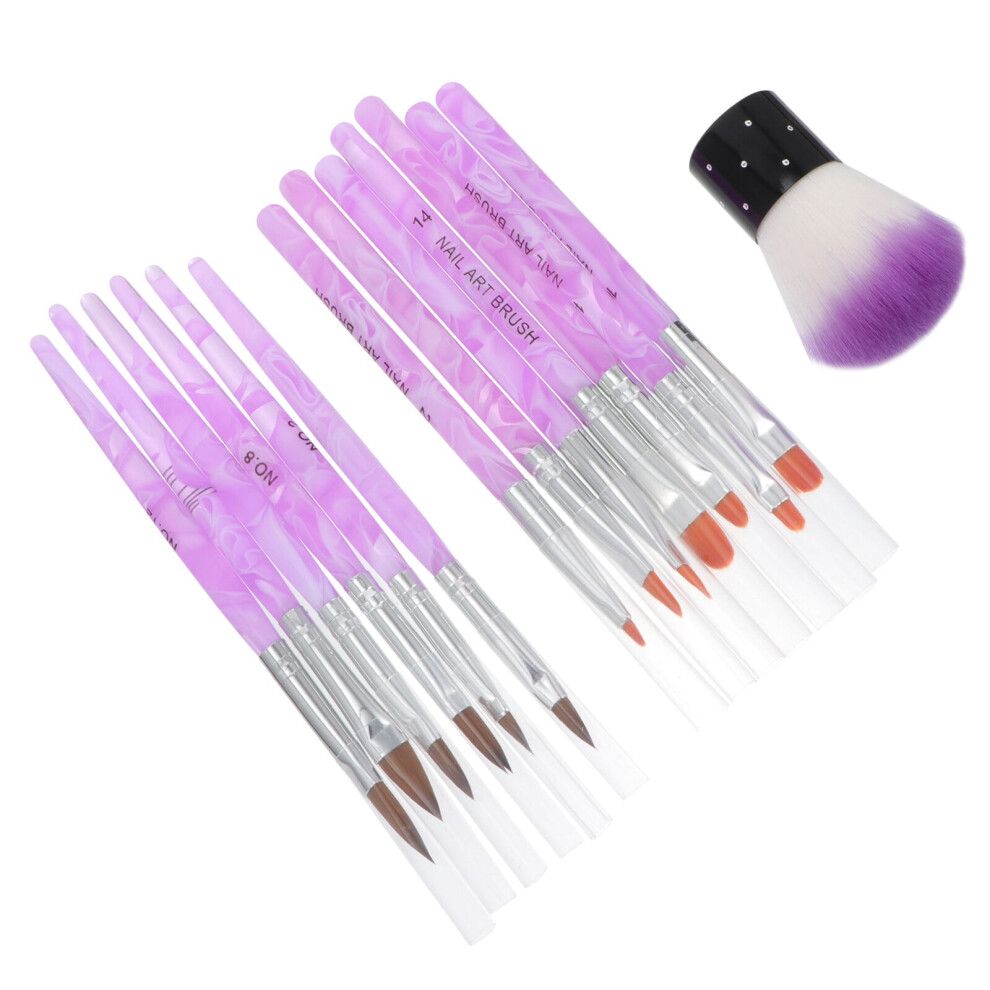 Dust Brush Suit Nail Art Tool for Salon Natural Nails Nail Art DIY Pen Nail Drawing Pen Nail Painting Tools