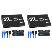 2X Video Capture Card, Switch Capture Card for Switch, 4K 1080P 60FPS for Streaming Video Recording for /DSLR/Camera