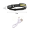 Επαγωγική λάμπα COB Light Light Φακός προβολέα USB Rechargeable (Λευκό κίτρινο κόκκινο φως) 2