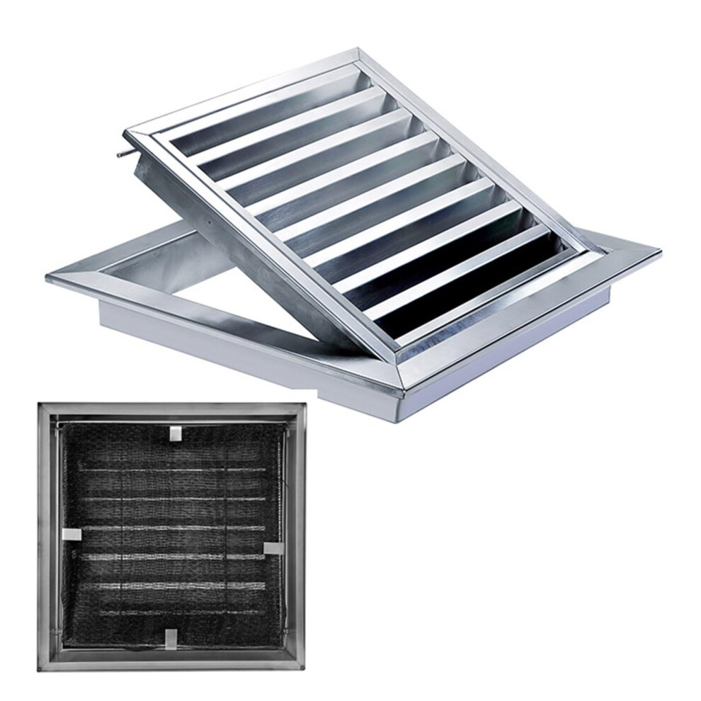 Stainless Steel Vent Grille With Removable Filter Mesh, Weatherproof Louver Air Vent Cover 20X20in 9450606513526