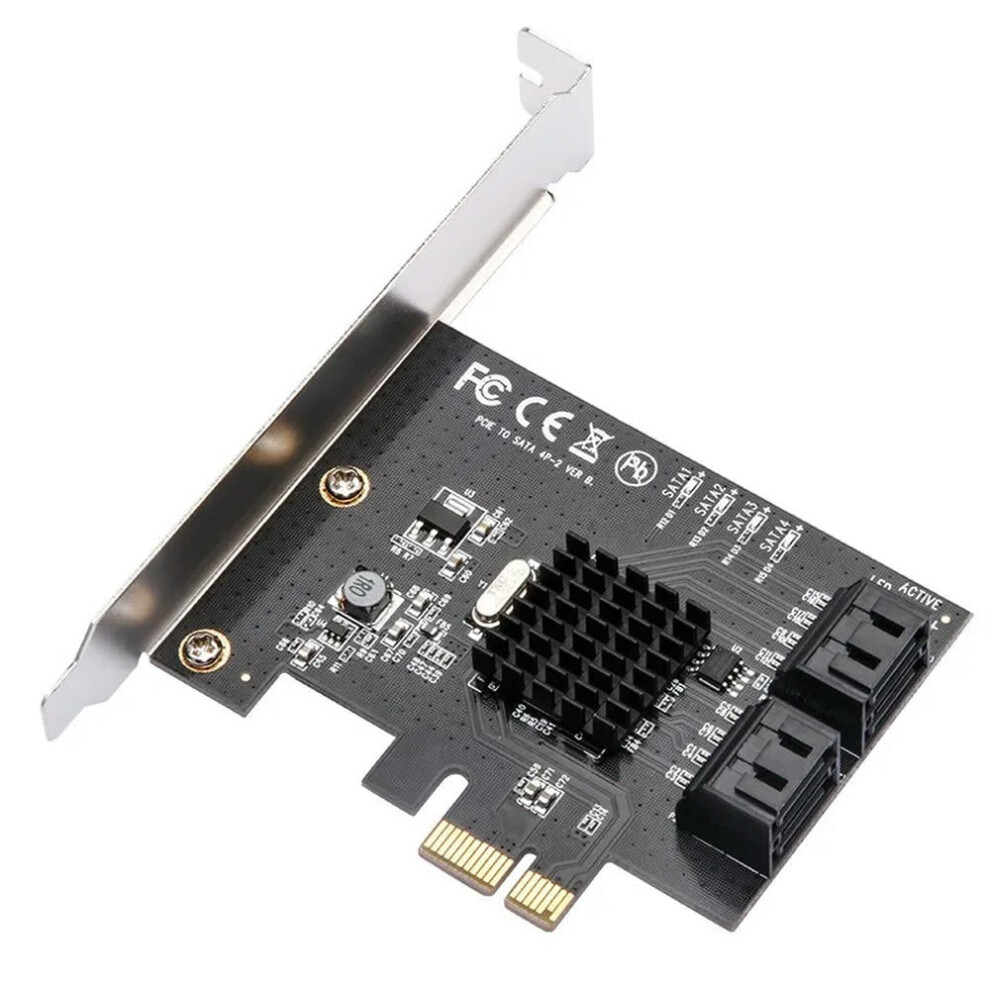 For 88Se9215 4 Ports Sata 6G Pci Express Card Pci-E To Sata Iii 3.0 Converter Sata3.0 Hdd Ssd Ipfs For Btc Mining 9149926930877