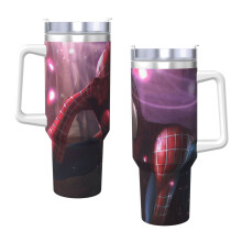 SpiderMan 40oz H2.0 roestvrijstalen vacuümgeïsoleerde drinkbeker met deksel en rietje voor water, ijsthee, koffie of smoothies.