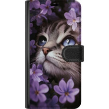 Ag luí le Cás Sparán Samsung Galaxy A16 5G Cat agus Bláthanna