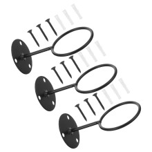 Ball Rack 3Sets Wandhalterung Baseballschläger-Display Schläger-Dekorationsständer Ventilator Geschenke Koffer Schmiedeeisen Fitness