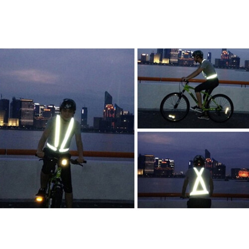 2 Pack Adjustable Safety Vest Reflective Vests High Visibility Night Running Security 2