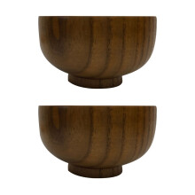 2 stuks saladekommen/mengkommen met deksels, massief hout, warenhuis, kinderkamer