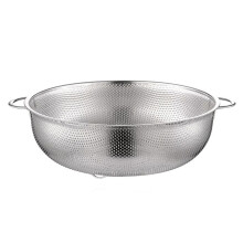 Égouttoir à riz Mizh en acier inoxydable, passoire à riz, panier à fruits et légumes, égouttoir multifonctionnel pour la cuisine (argenté,