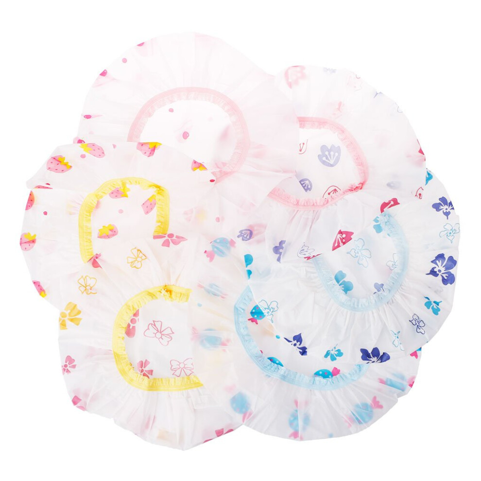 Waterproof Elastic Shower Cap for Hair Protection, Reusable Bathing Hat for Women and Men
