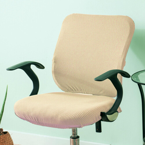 Elastische bureaustoelhoezen, afneembare stoelhoes, beige 1