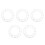 5Pcs Round Silver Mirror Clock Faces with Roman Numerals for DIY Walls 7