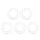 5Pcs Round Silver Mirror Clock Faces with Roman Numerals for DIY Walls 6