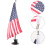 2Sets Easy Install Black Car Flagpole Suction Cup Bracket Flag Holder 11