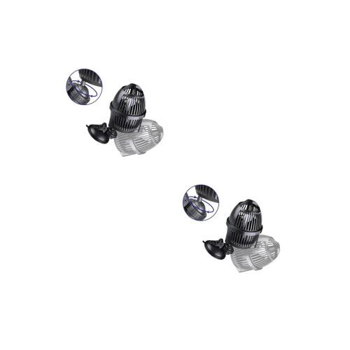 2Pcs Black Aquarium Circulation Pump Wave Maker with Suction Cup Base 2