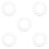 5Pcs Round Silver Mirror Clock Faces with Roman Numerals for DIY Walls 5