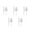 5Sets Professional Stainless Steel Cake Server Pearled Ceramic Handle 6