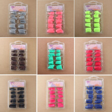 Welling100 pièces Ongles en gel acrylique coloré pour nail art français DIY