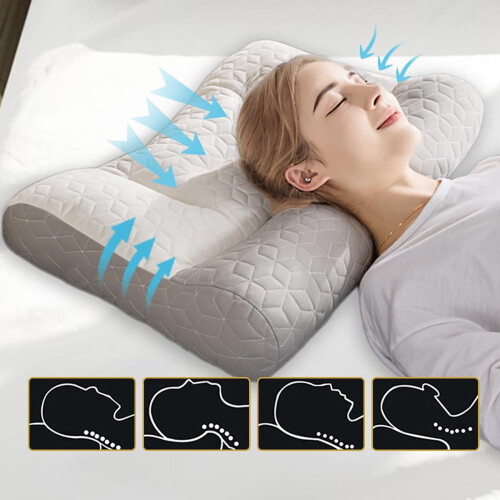 Μαξιλάρι λαιμού Deep Sleep Memory Foam, εργονομική στήριξη για όσους κοιμούνται στο πλάι, 2