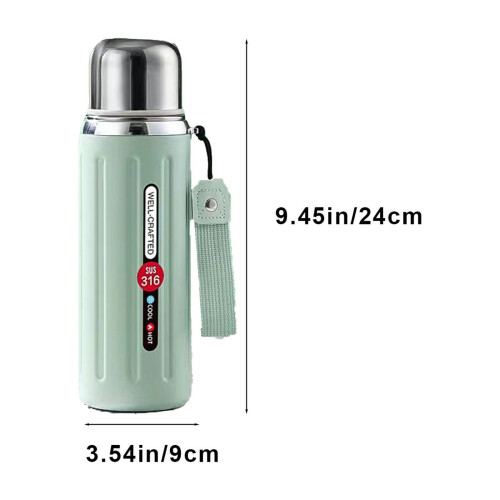 Θερμός καφές μονωμένος, 600ml για ζεστά υγρά που διατηρούν ζεστό, Ανοξείδωτο ατσάλι 2