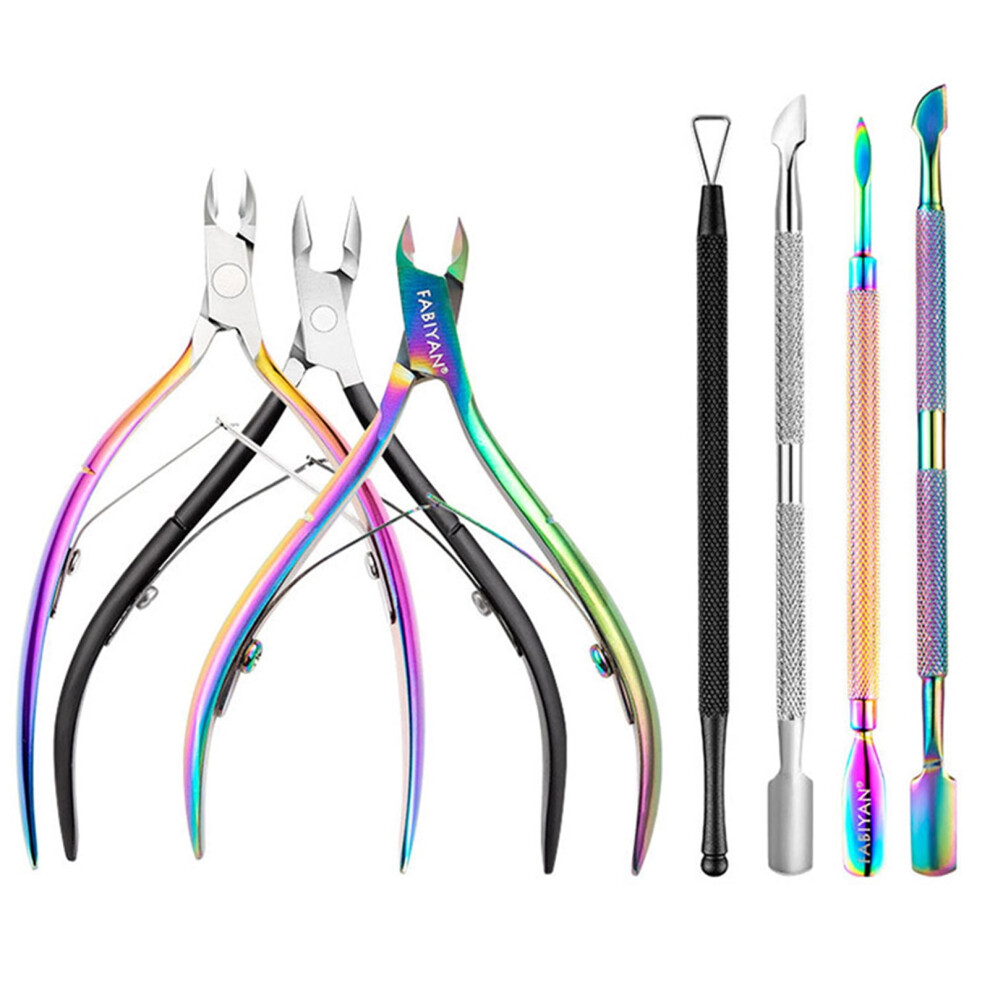 Welling 1 Set Professional Cuticle Trimmer Remover Pusher Scissors Stainless Steel Cuticle Nipper Cutter Clipper Pedicure Manicure Tools