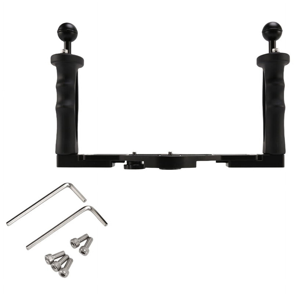 Dual Handheld Stabilizer Diving Underwater Camera Housings Tray/Grip Waterproof With Double Handle For Dome Port Waterproof Case 9191629743193