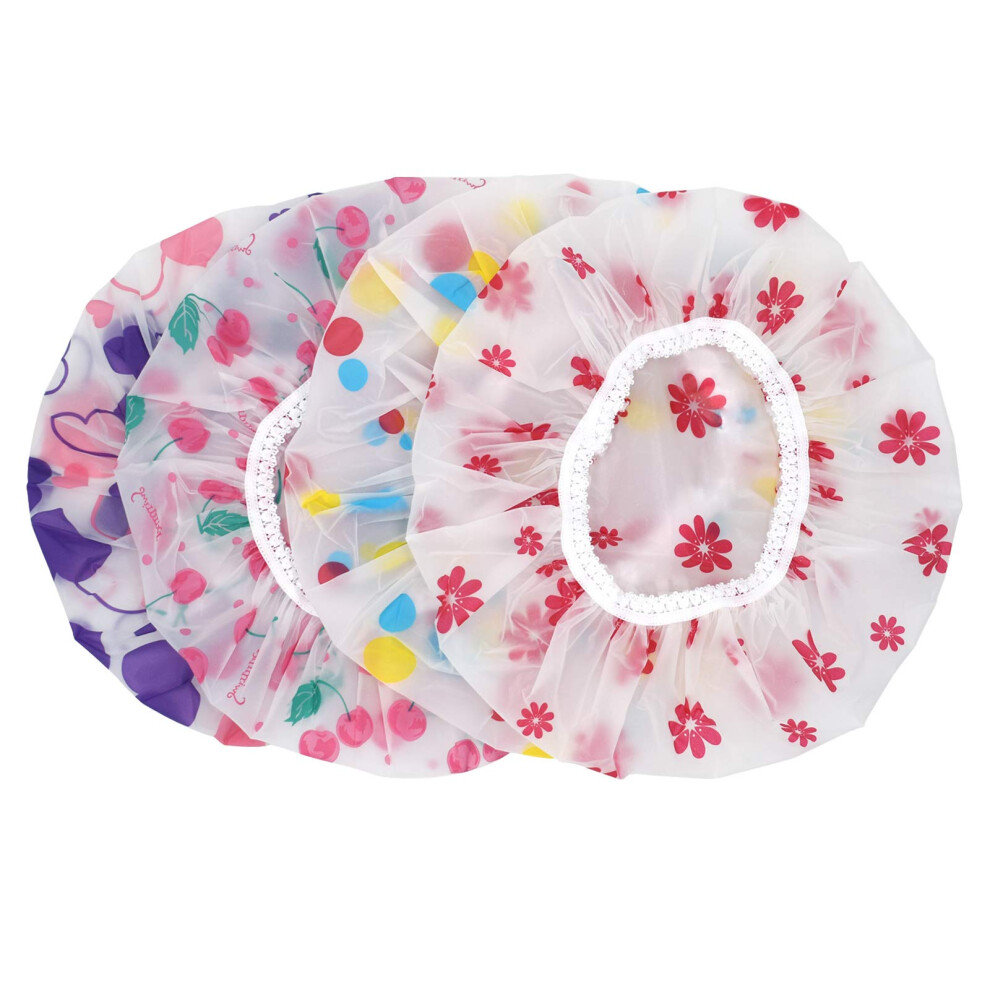 Waterproof Reusable Shower Cap for Women EVA Hair Protection Spa Home Hotel Travel Use