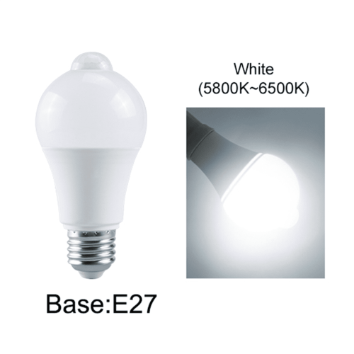 3X 85-265V E27 PIR Motion Sensor Lamp 12W Bulb with Motion Sensor Infrared Motion Detector Security Light White Light 1