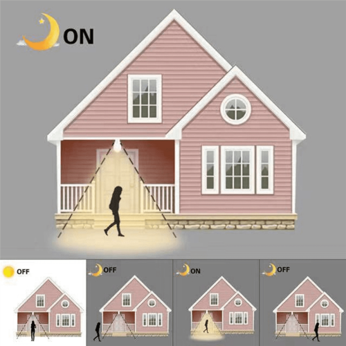 3X 85-265V E27 PIR Motion Sensor Lamp 12W Bulb with Motion Sensor Infrared Motion Detector Security Light White Light 2
