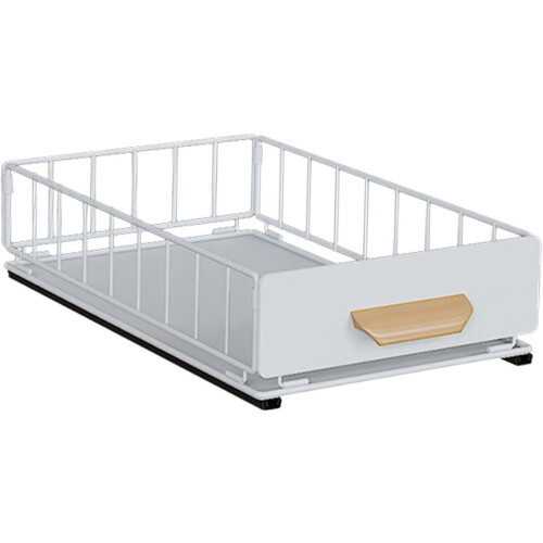 Pull Out Cabinet Organizer with Sliding Shelf for Under Sink Storage, White, 45x24x6cm 1