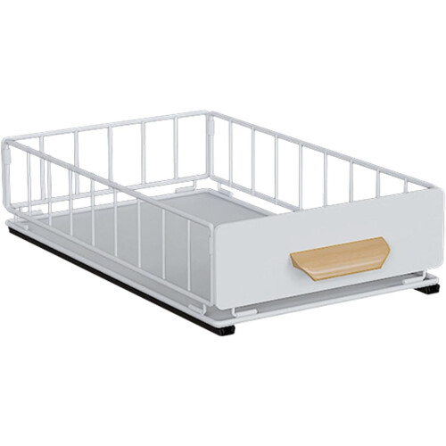Pull Out Cabinet Organizer with Sliding Shelf for Under Sink Storage, White, 45x24x6cm 2