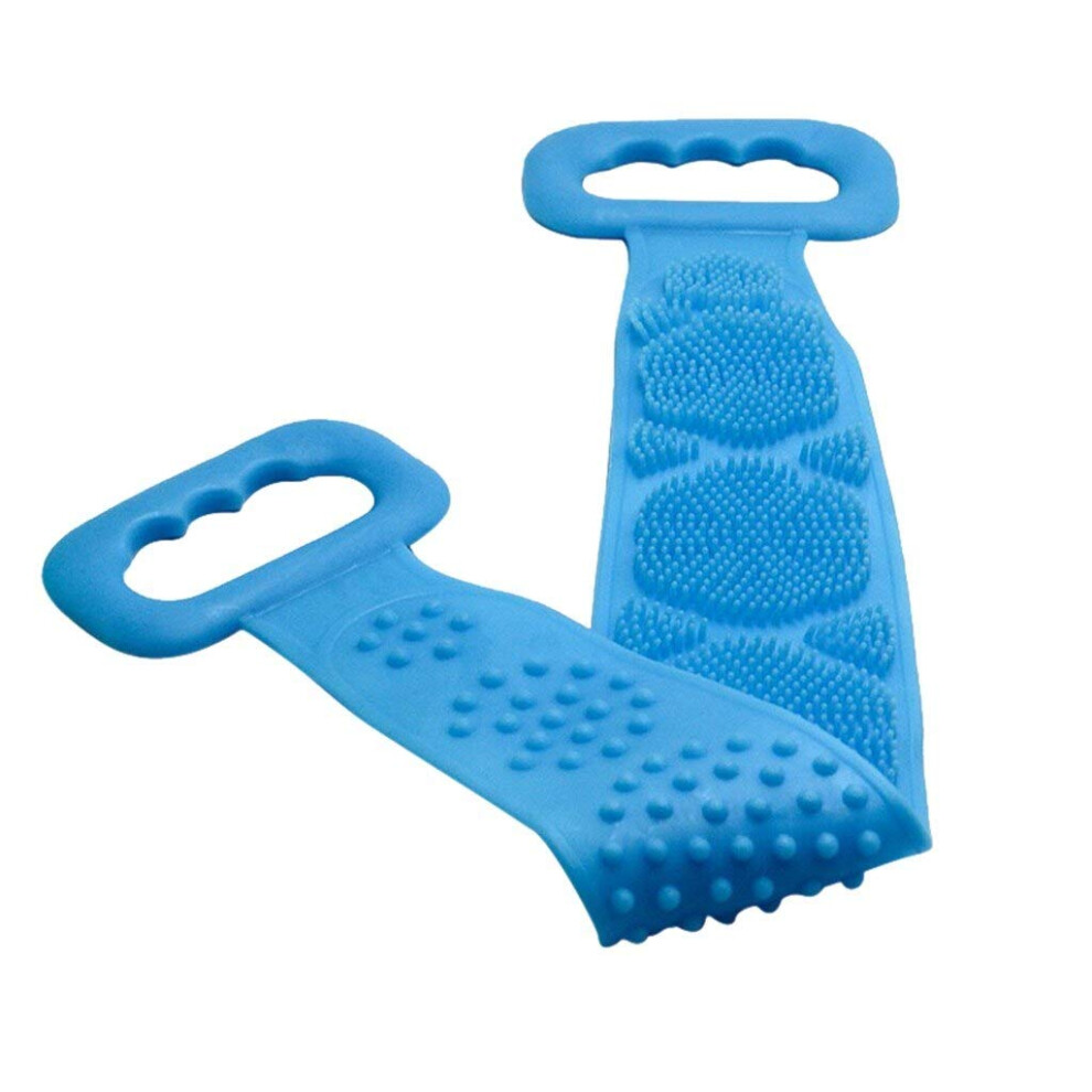 Extra Long 70cm Silicone Back Scrubber with DualSided Exfoliating Bath Brush for Shower